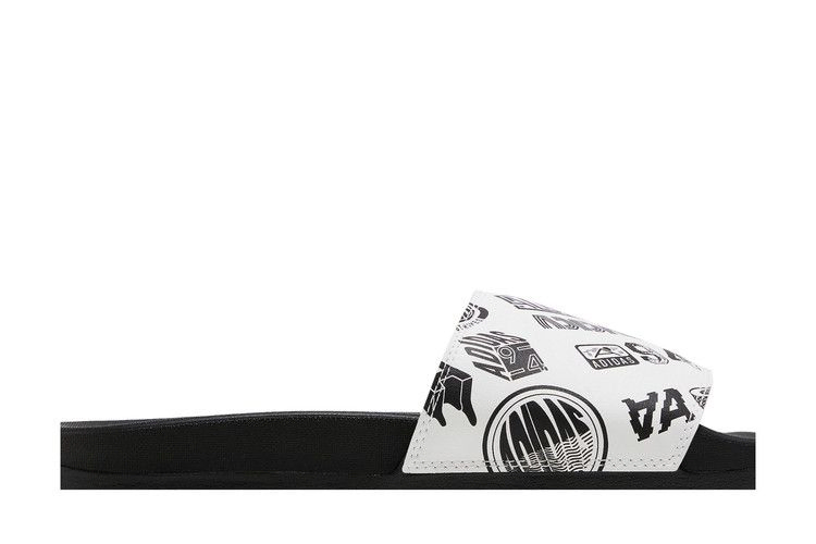 adidas Adilette Comfort Slide 'All Over Logos - White'