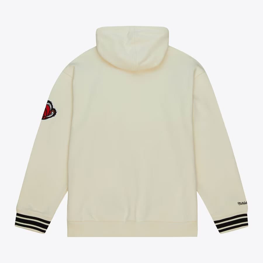 Худи Mitchell & Ness Cream Vancouver Grizzlies Retro Chainstitch Heavyweight Pullover Hoodie