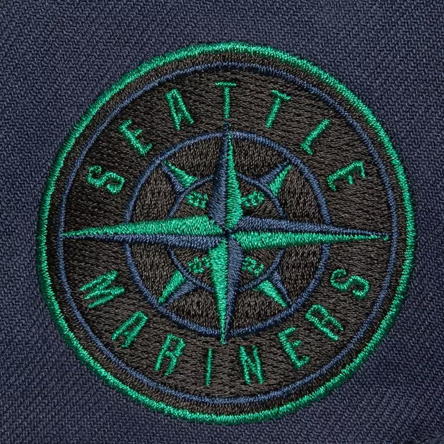 Бейсболка Mitchell & Ness Navy Seattle Mariners Logo Eclipse OG Snapback Hat