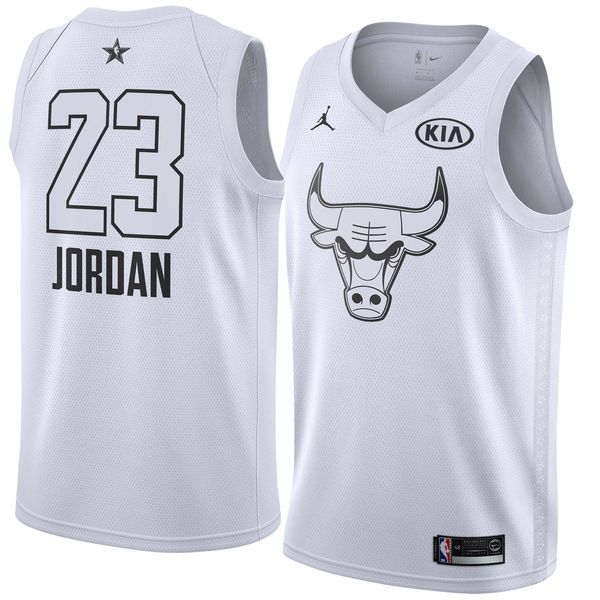 Баскетбольная джерси 2018 All-Star Bulls Michael Jordan #23 White Swingman Jersey