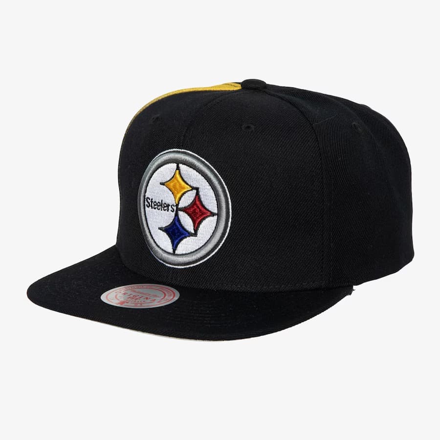 Бейсболка Mitchell & Ness Black Pittsburgh Steelers Tapestry Snapback Hat