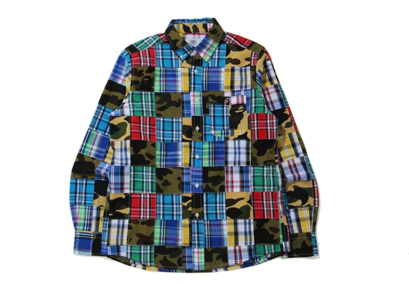 Рубашка BAPE Patchwork Shirt Multi