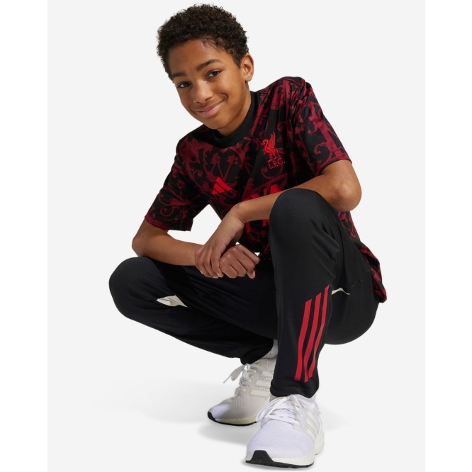Детское тренировочное джерси Liverpool FC adidas Youth 25/26 Short Sleeve Pre-Match Shirt Black