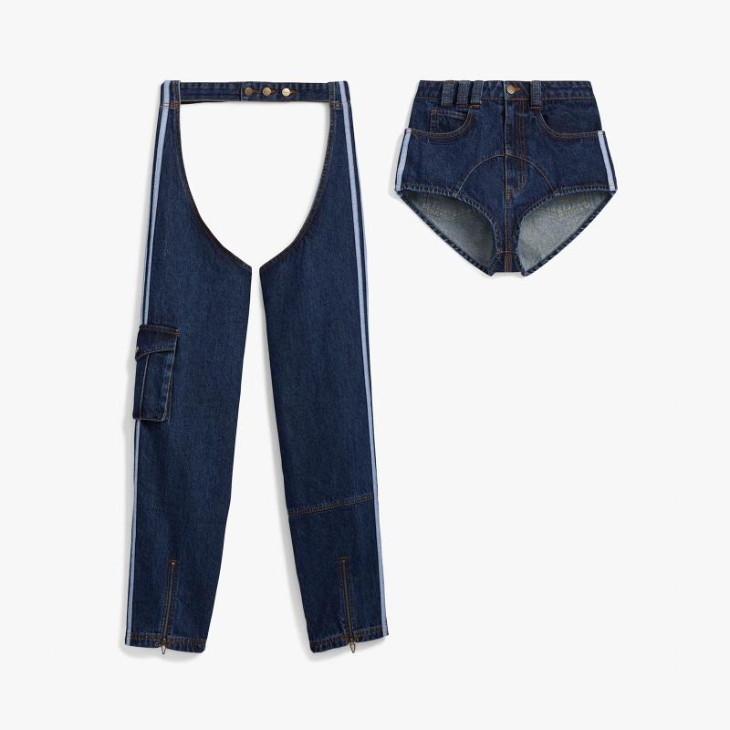 Спортивные штаны adidas Ivy Park Denim Chaps Dark Denim