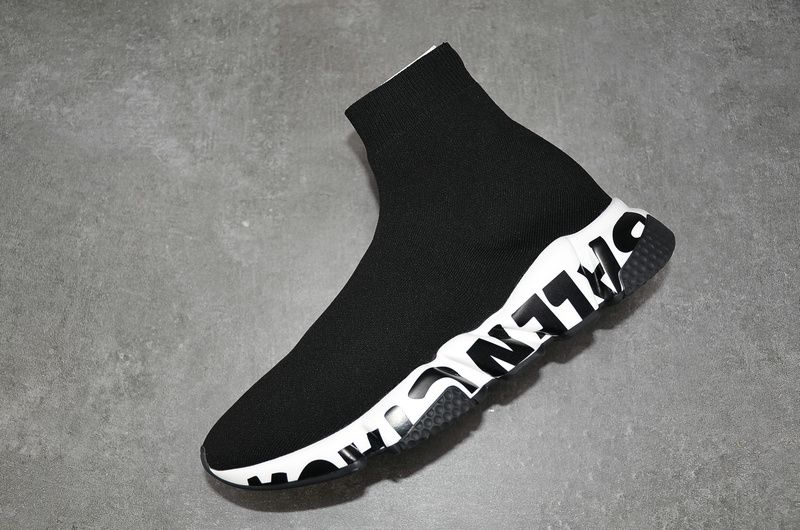 Balenciaga-Speed-Trainer-Graffiti-Black-White-11