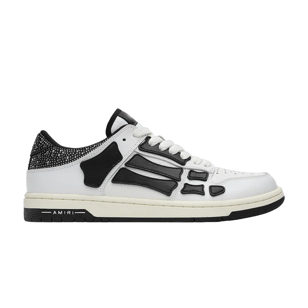 Krossovki-Amiri-Wmns-Skel-Top-Low-White-Black-Crystal