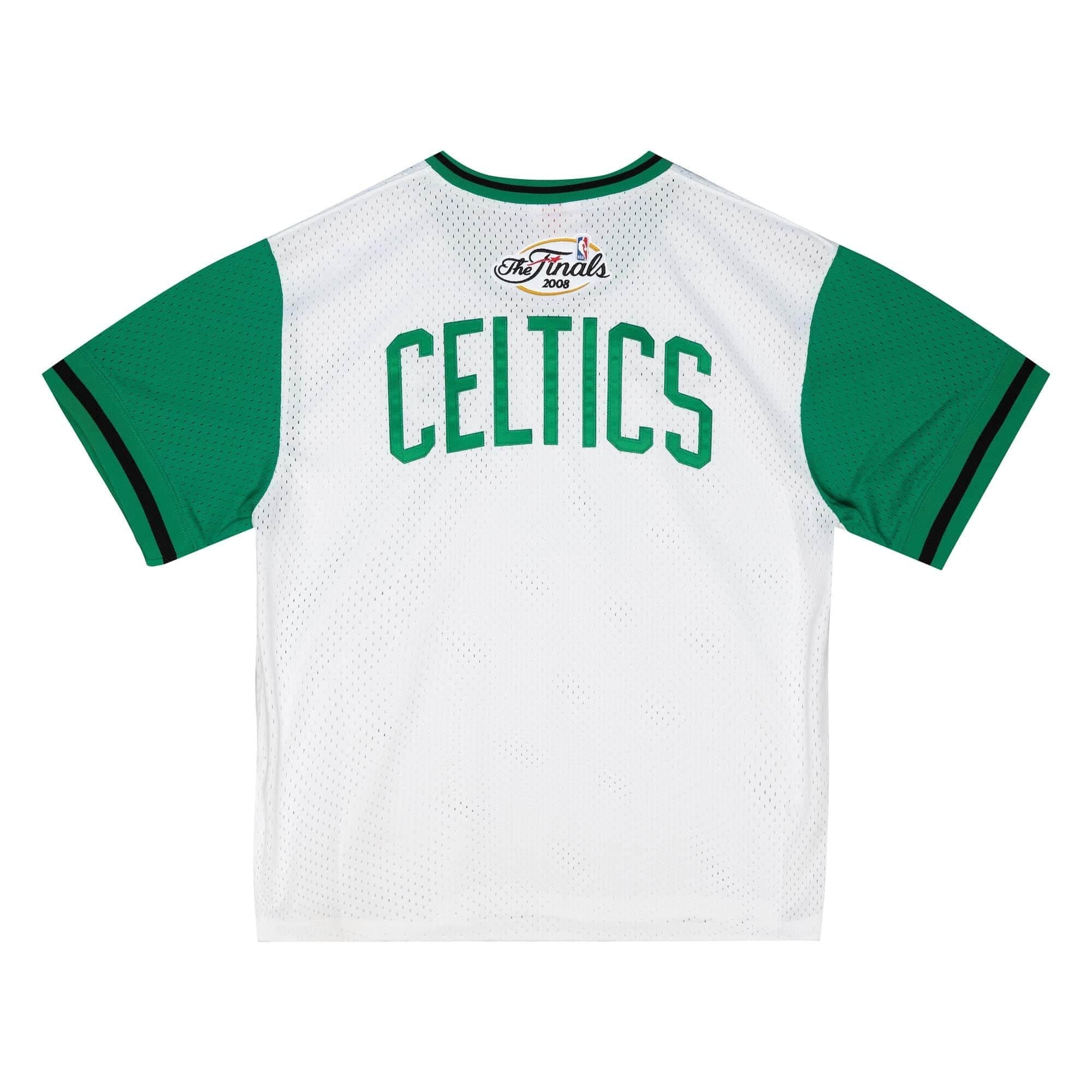 Футболка Mitchell & Ness Fashion Mesh V-Neck Boston Celtics White T-Shirt