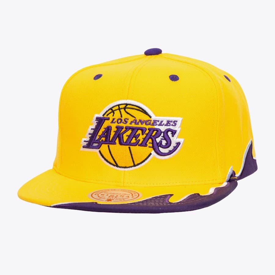 Бейсболка Mitchell & Ness Gold Los Angeles Lakers Rising Tide OG Snapback Hat