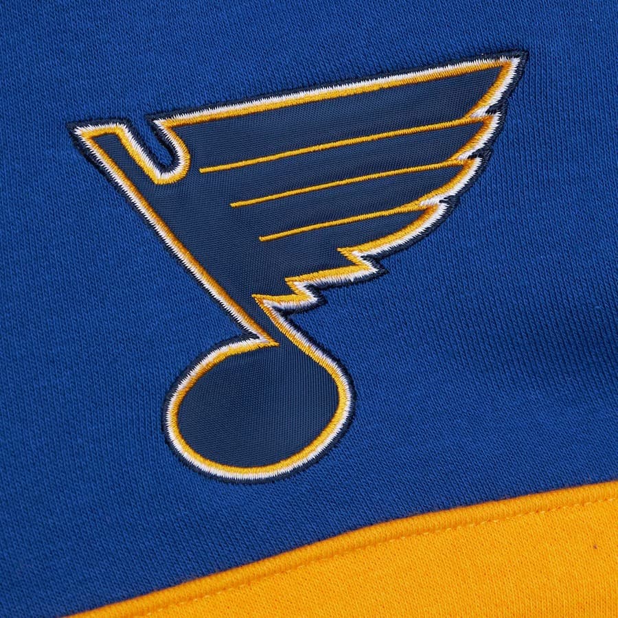 Худи Mitchell & Ness Blue St. Louis Blues Head Coach Fleece Pullover Hoodie