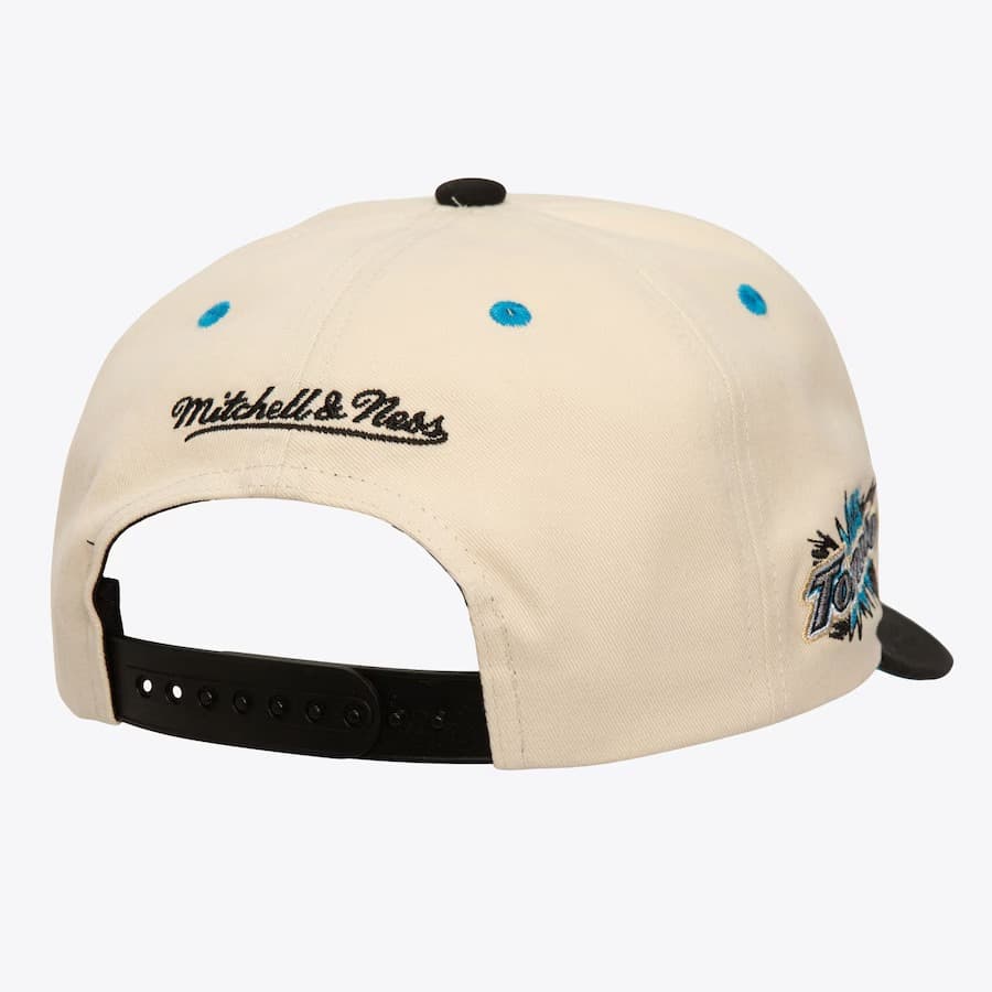 Бейсболка Mitchell & Ness Cream Toronto Blue Jays Cooperstown Collection Overspray Pro Crown Snapback Hat