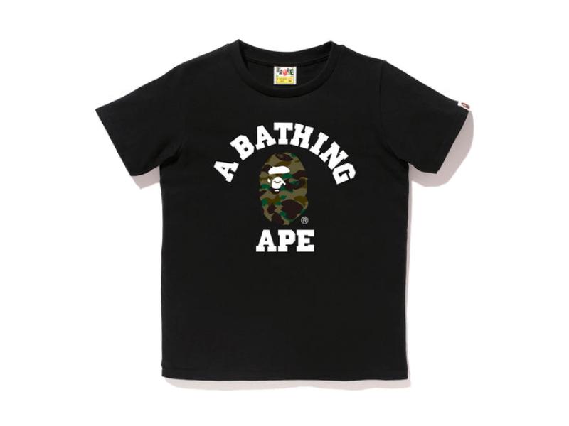 Футболка BAPE 1st Camo College Tee (Ladies) Black/Green