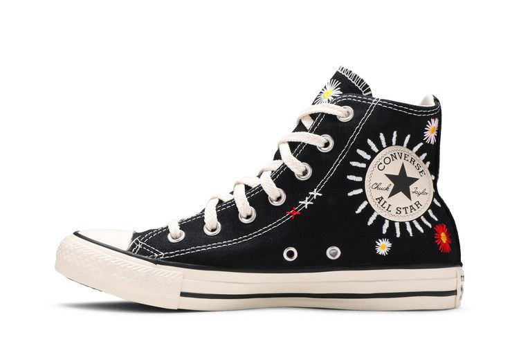 Кроссовки Converse Wmns Chuck Taylor All Star High 'Daisy Embroidery - Black'