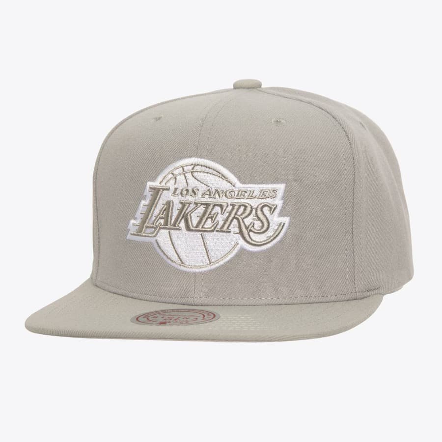 Mitchell-Ness-Gray-Los-Angeles-Lakers-Team-Logo-Snapback-Hat