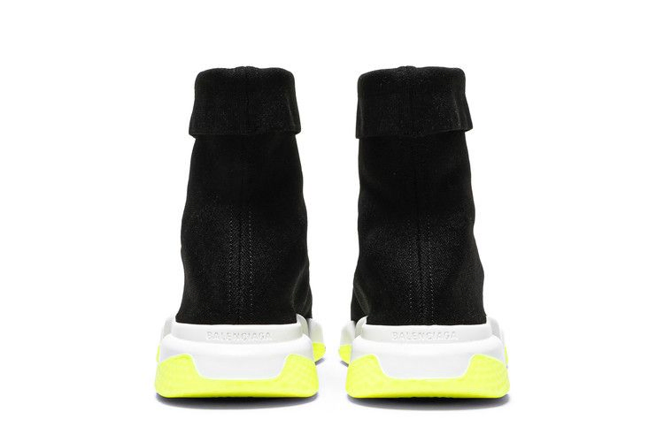 Кроссовки Balenciaga Speed Sneaker Cuffed 'Black Yellow'