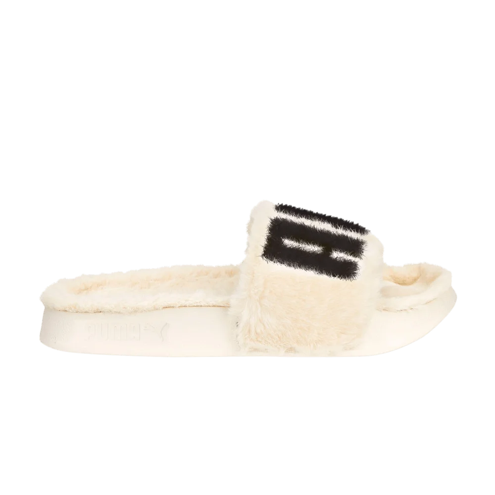 Puma Wmns Leadcat 2.0 Fuzz Slide 'Eggnog Black'