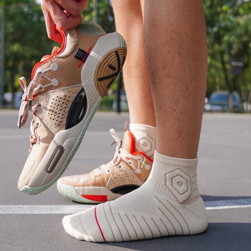 Спортивные носки Ehot Hexagon Beige Quarter Socks