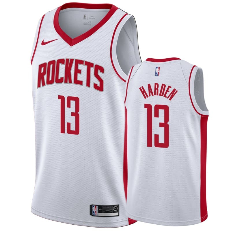 Баскетбольная джерси 2019-20 Houston Rockets #13 James Harden Association Edition White Swingman Jersey