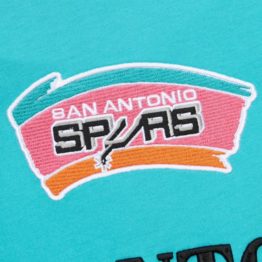 Футболка Mitchell & Ness Turquoise San Antonio Spurs Team OG 3.0 Vintage T-Shirt
