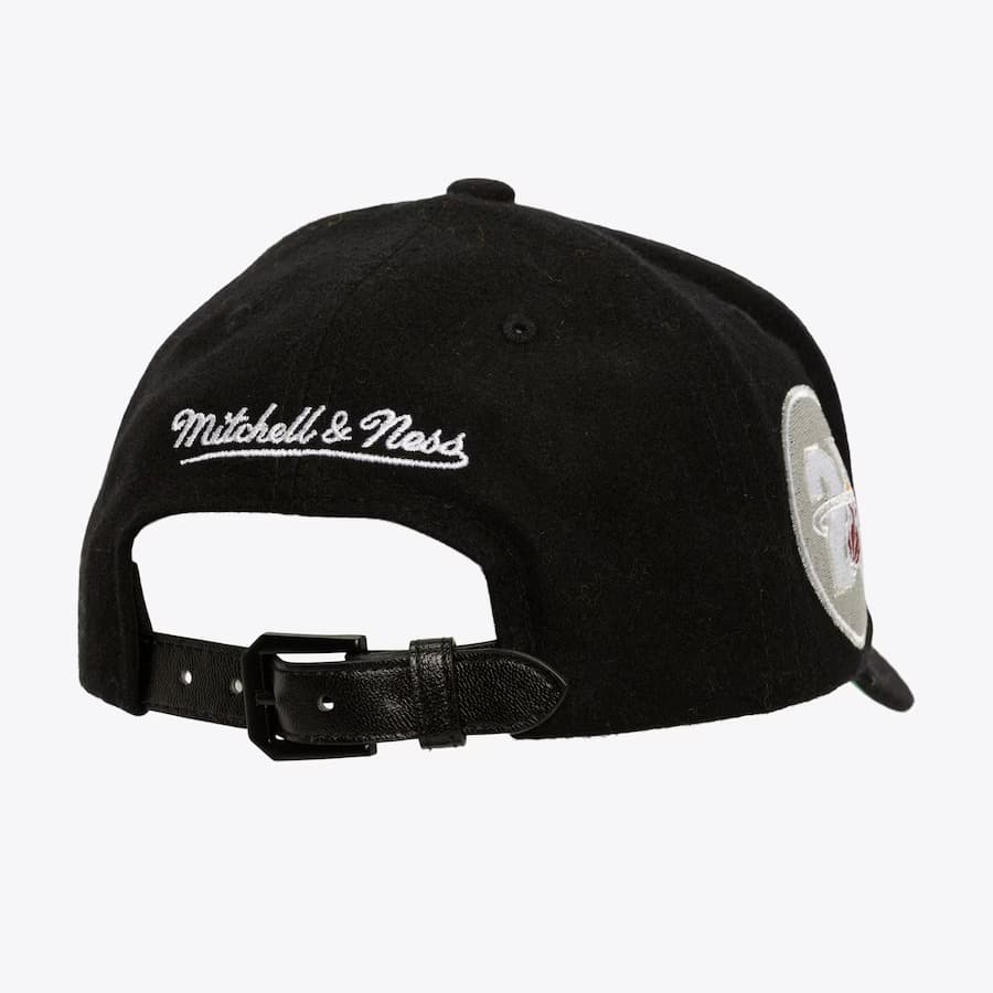 Mitchell-Ness-Black-Miami-Heat-Kicking-Wool-Pro-Adjustable-Hat-1