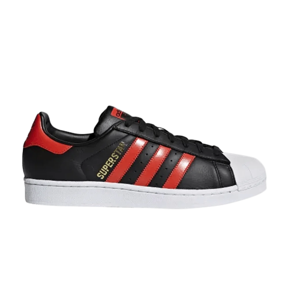 Кроссовки Adidas Superstar 'Black Bold Orange'