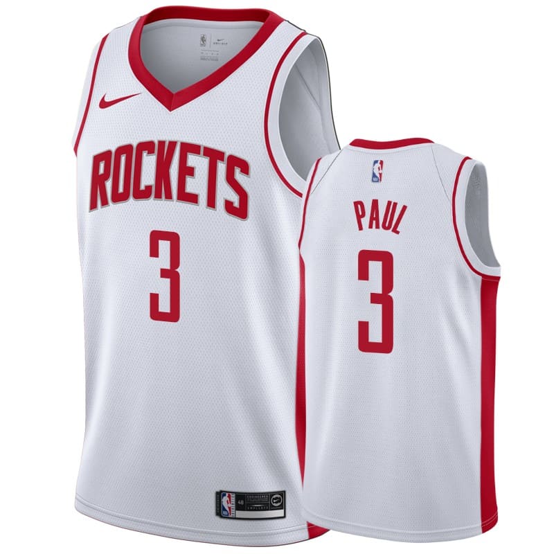 Баскетбольная джерси 2019-20 Houston Rockets #3 Chris Paul Association Edition White Swingman Jersey