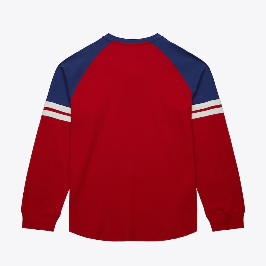 Лонгслив Mitchell & Ness Red New York Rangers Vintage Logo Thermal Henley Top
