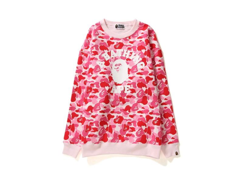 Толстовка BAPE Abc College Oversized Crewneck Crewneck (Ladies) Pink