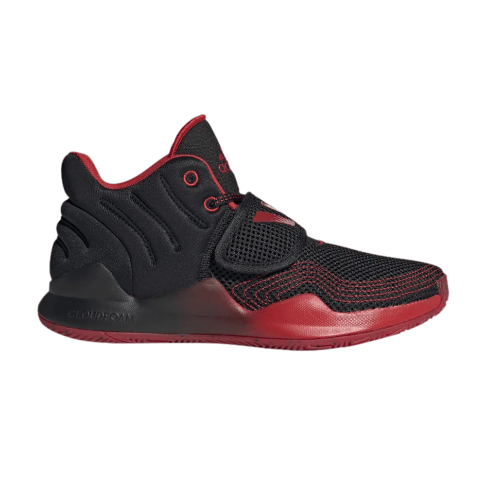Кроссовки Adidas Deep Threat Primeblue J 'Black Vivid Red'