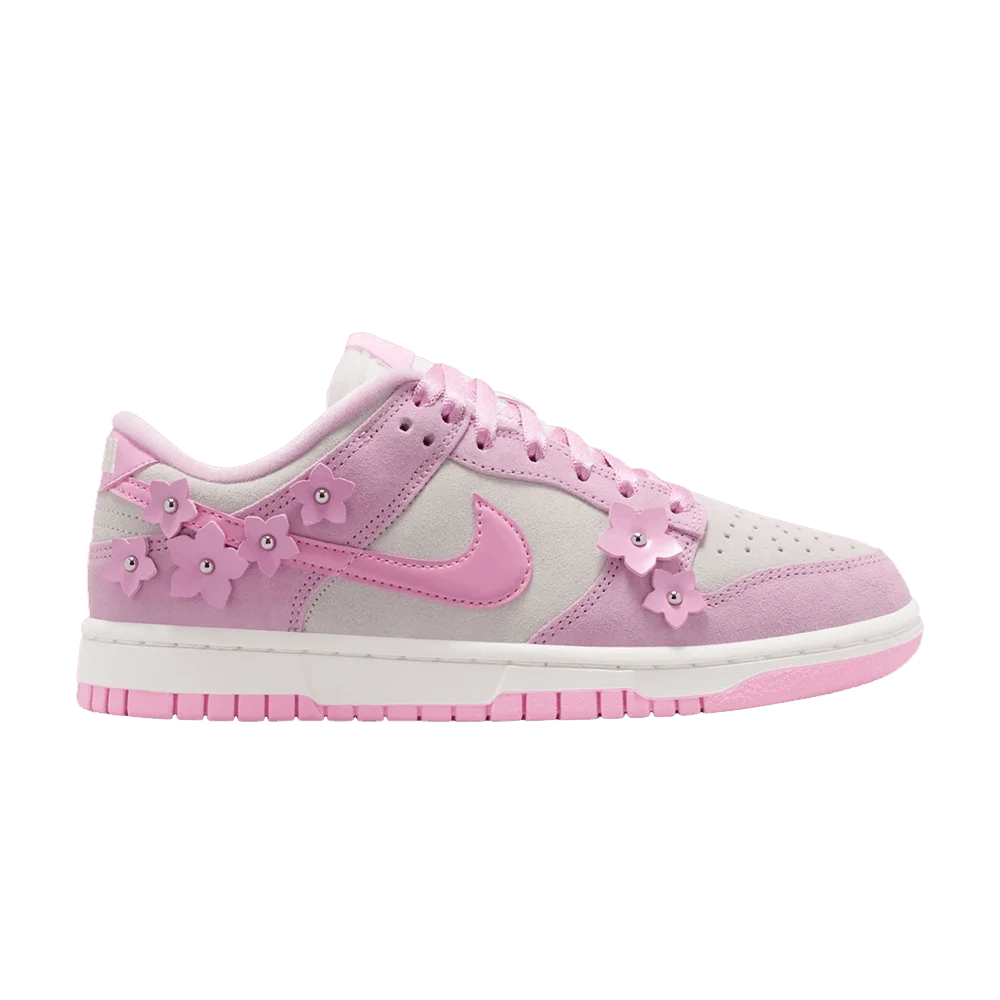 Krossovki-Nike-Wmns-Dunk-Low-Femme-Pink-Flower