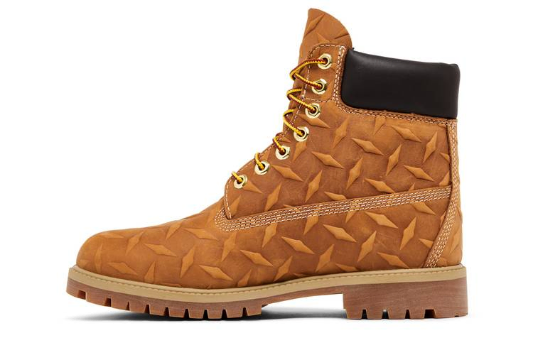 Supreme x Timberland 6 Inch Premium Waterproof Boot 'Embossed Diamond Plate - Wheat'