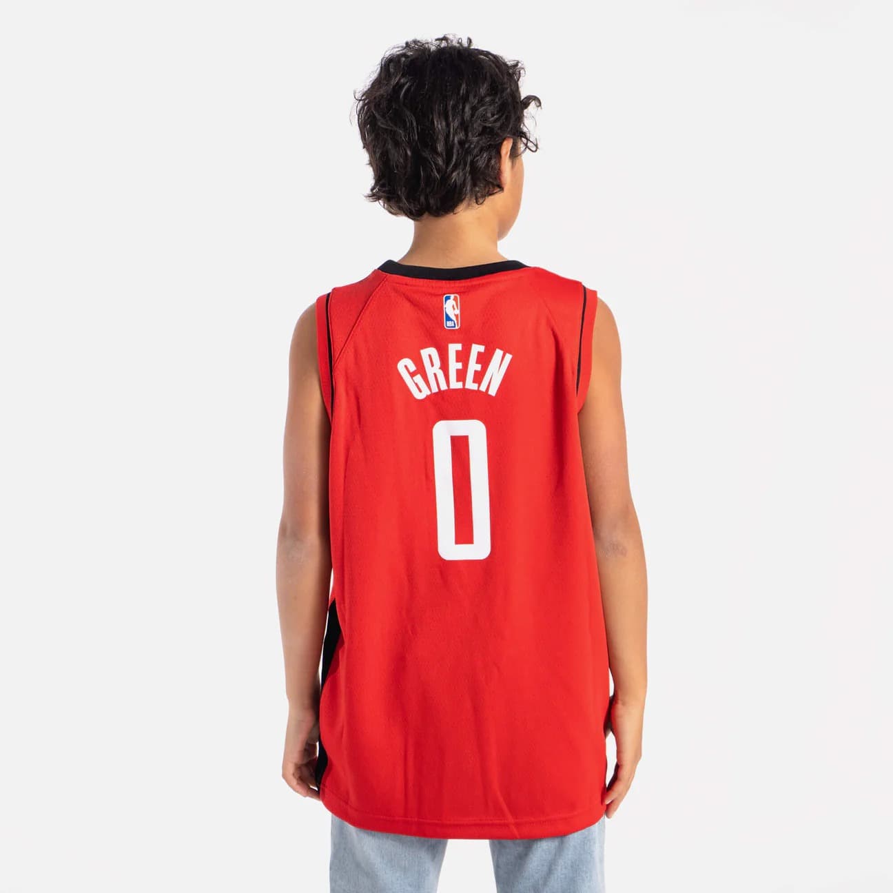 Баскетбольная джерси 2022-23 Houston Rockets Jalen Green #4 Youth Swingman Icon Edition Red Jersey