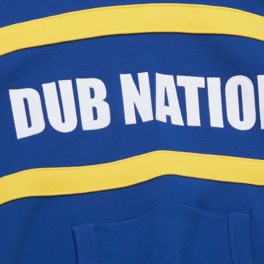 Худи Mitchell & Ness Royal Golden State Warriors Vintage Logo Head Coach Fleece Pullover Hoodie