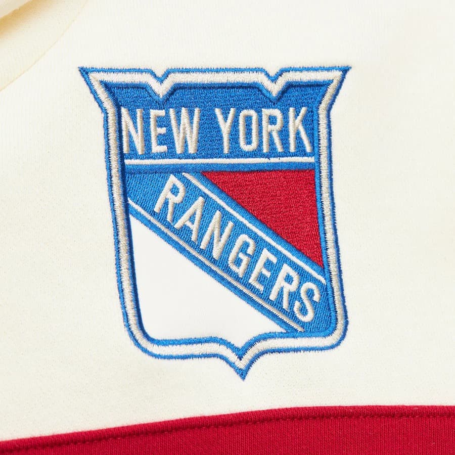 Худи Mitchell & Ness Tan New York Rangers Head Coach Fleece Pullover Hoodie