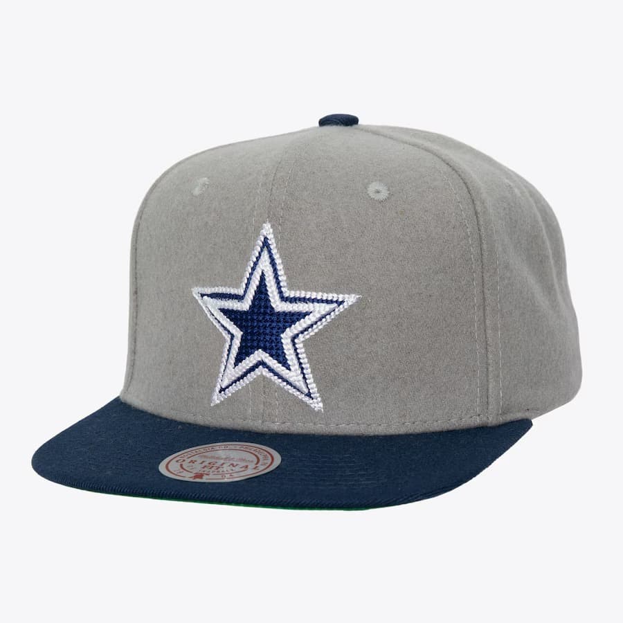 Бейсболка Mitchell & Ness Gray Dallas Cowboys Melt Stitch Snapback Hat