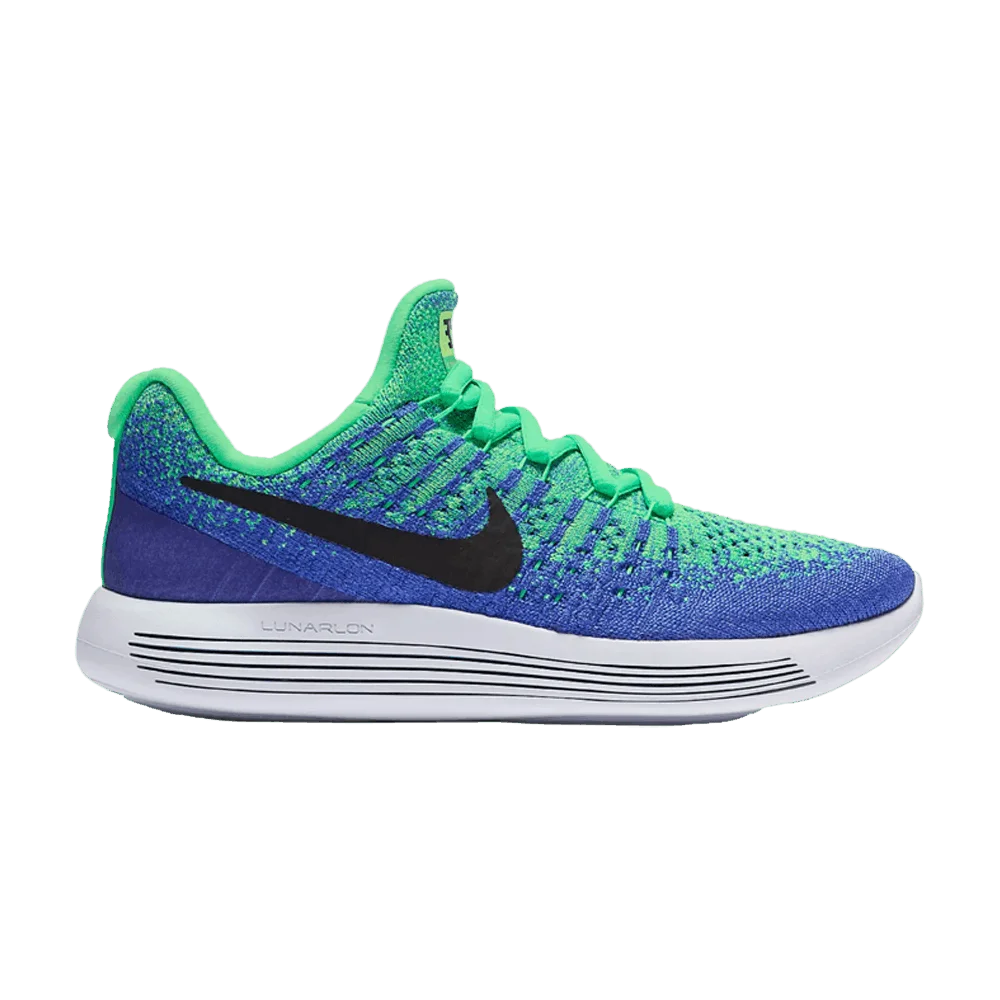 Кроссовки Nike LunarEpic Low Flyknit 2 GS 'Electro Green Blue'
