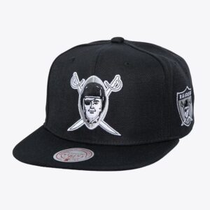 Mitchell-Ness-Black-Oakland-Raiders-Triple-Play-Snapback-Hat-300x300