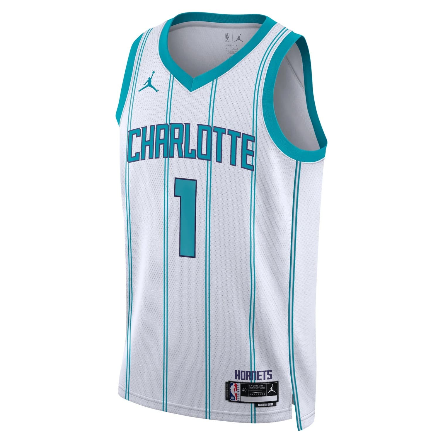 Баскетбольная джерси 2023-24 Charlotte Hornets LaMelo Ball #1 Swingman Association Edition White Jersey