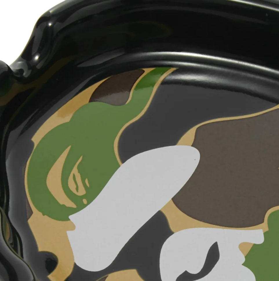 Пепельница BAPE Abc Camo Ape Head Ashtray Black/Green