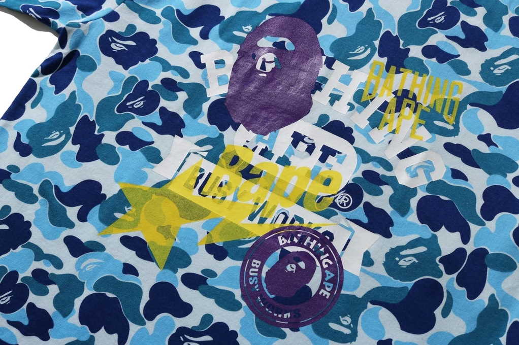 Футболка BAPE ABC Camo Multi Print Tee Blue