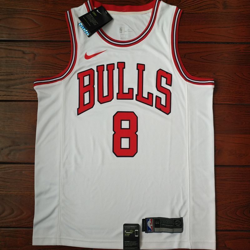 Баскетбольная джерси 2017-18 Zach LaVine Chicago Bulls #8 Association White