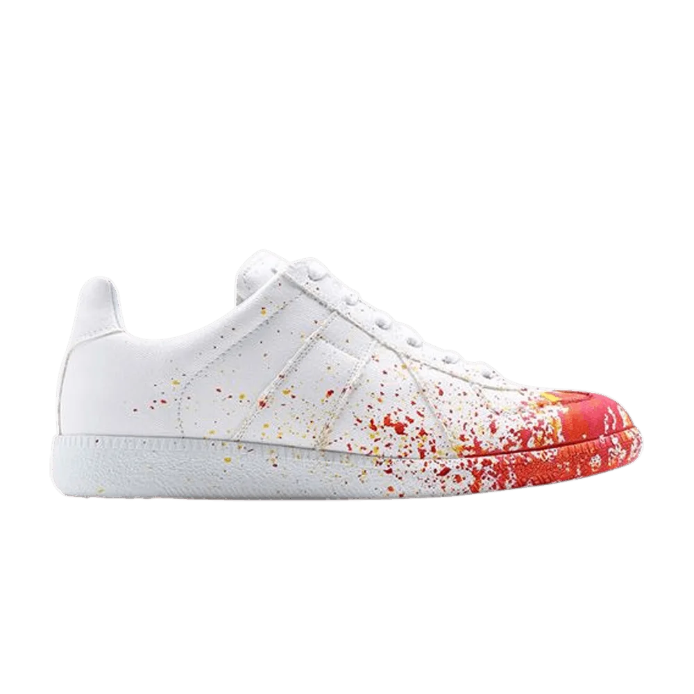 Krossovki-Maison-Margiela-Wmns-Replica-Low-Paint-Splatter-White-Orange