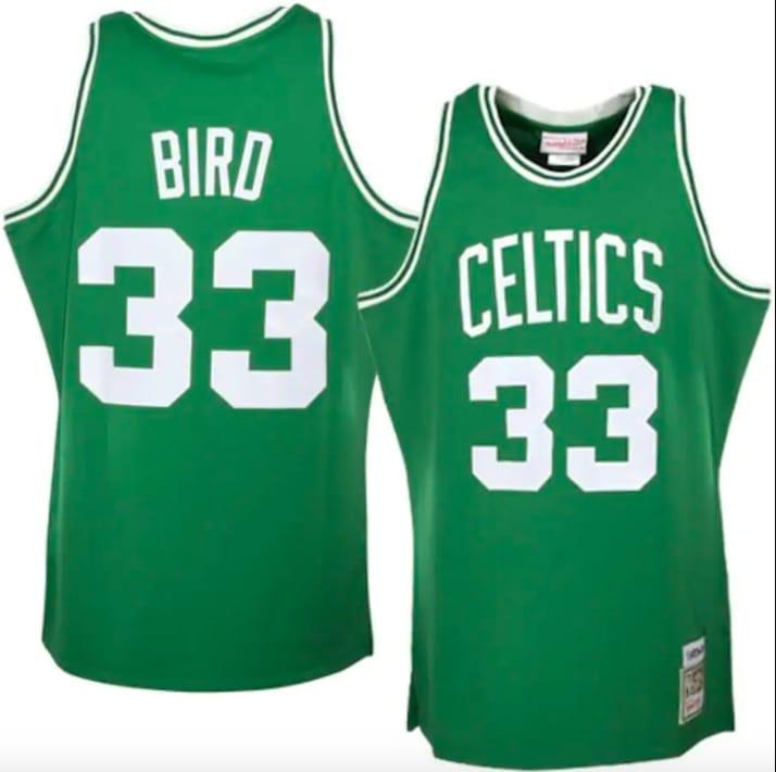 Баскетбольная джерси 1985-86 Boston Celtics #33 Larry Bird Authentic Kelly Green Jersey