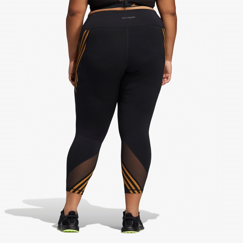 Тайтсы adidas Ivy Park 3-Stripes Tights (Plus Size) Black