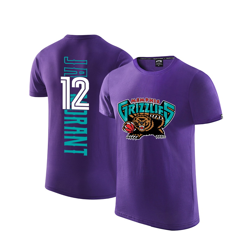 Футболка 2020 Grizzlies 12 Ja Morant Purple T-shirt