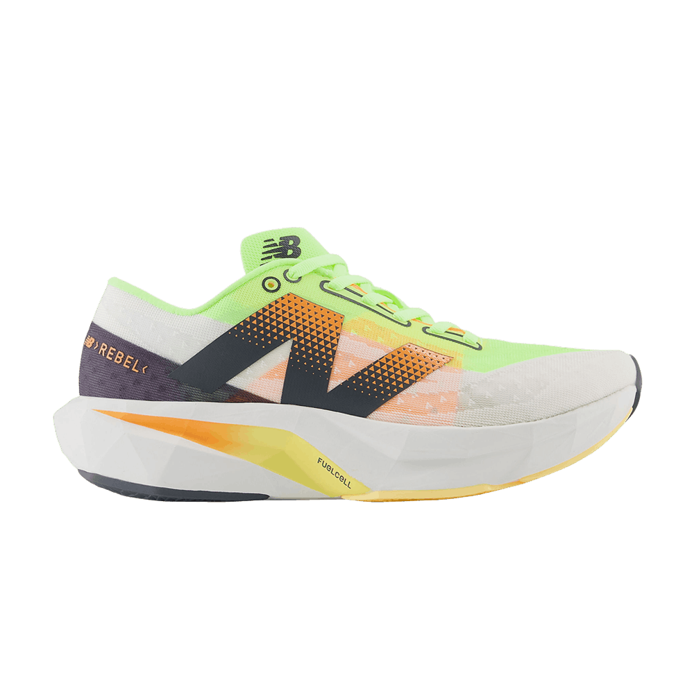 Кроссовки New Balance Wmns FuelCell Rebel v4 'White Bleached Lime Glo'