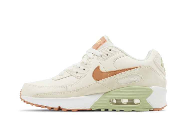 Кроссовки Nike Air Max 90 Leather GS 'Pale Ivory Honeydew'