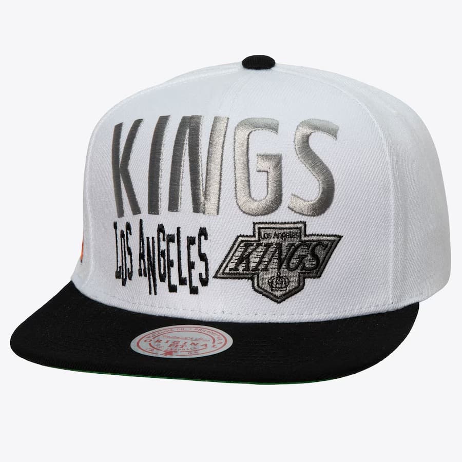 Бейсболка Mitchell & Ness White Los Angeles Kings Toss Up Snapback Hat