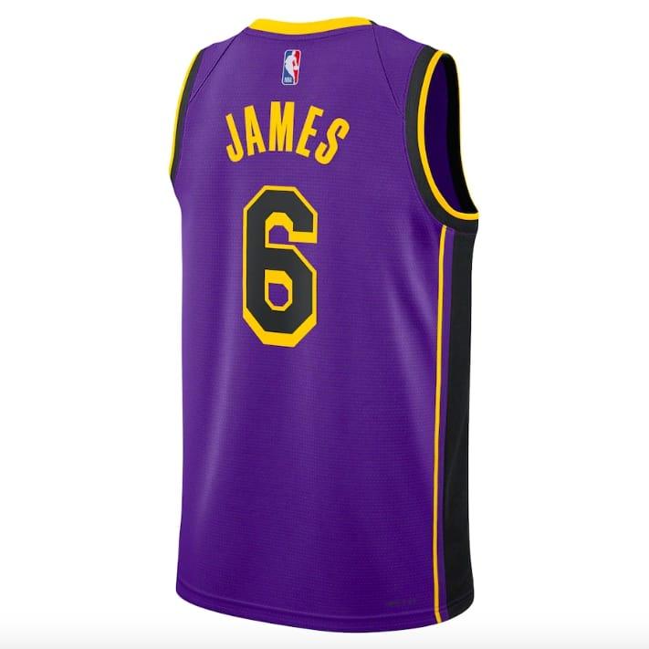 Баскетбольная джерси 2022-23 LA Lakers #6 LeBron James Swingman Statement Purple Jersey