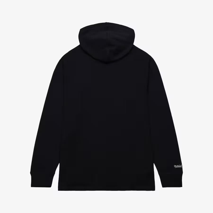 Худи Mitchell & Ness Black Chicago Bulls Vintage Logo Thermal Lightweight Pullover Hoodie