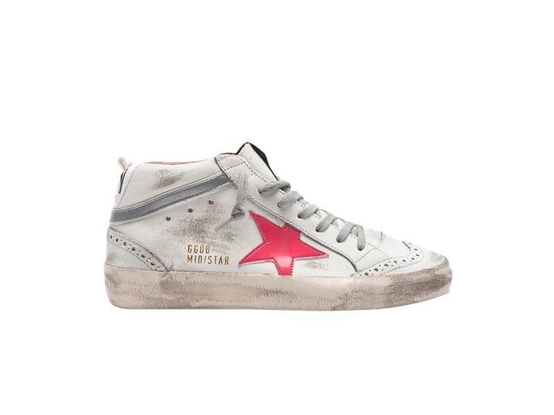 Кроссовки Golden Goose Mid Star White Pink Patent